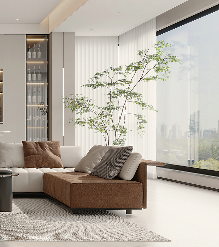 西府瑯悅平層168平設(shè)計客廳